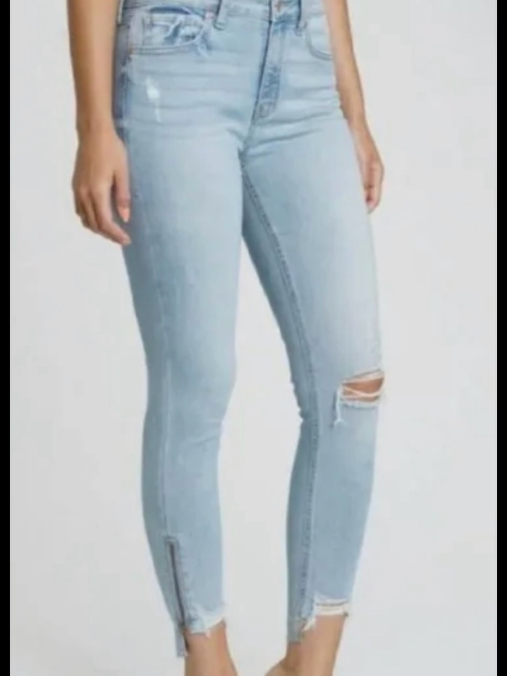 #176 DENIM JEANS HIGH RISE SKINNY CROP